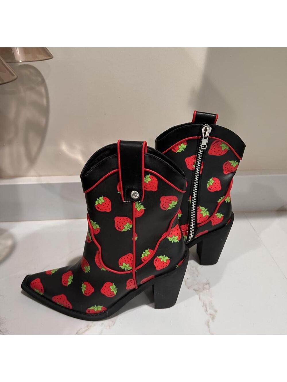 Dolls Kill Strawberry Shortcake Boots - Picture 3 of 5